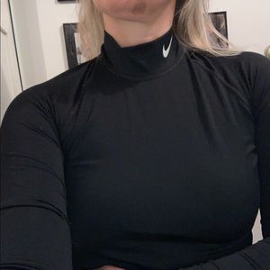 Nike cold weather black athletic workout ski top